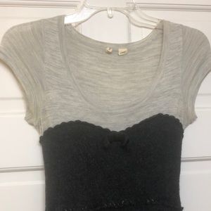 Anthropologie wool dress with bow